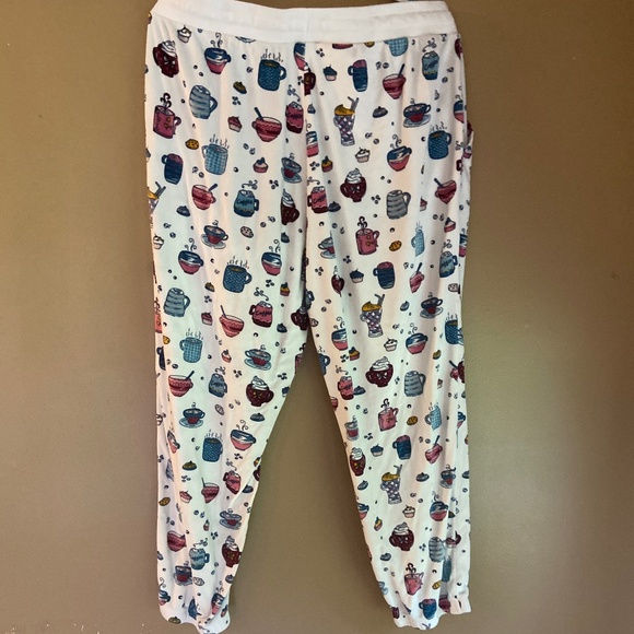 Other - PLUS SIZE XL 16/18 WOMENS PAJAMA BOTTOMS TEA AND COFFEE DESIGN